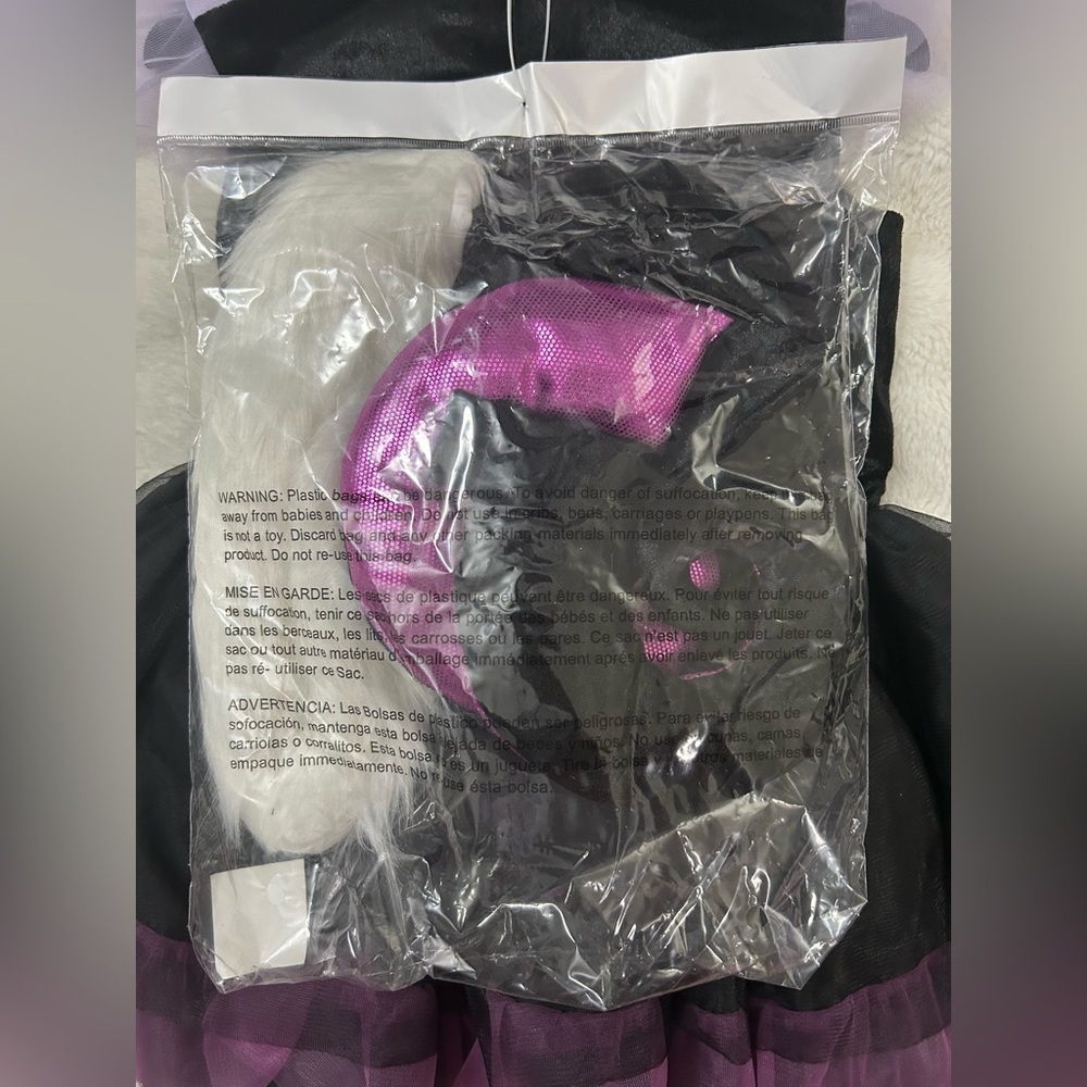 Halloween Costume Disney Villains Ursula Girls 3T/4T NWT Black/Purple/Gold Dress - Picture 8 of 8
